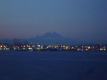 Sunrise Mount Ranier in Distance.
