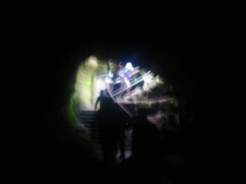 Ascending the lava tube